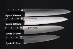 Fujiwara Kanefusa FKM Series Gyuto (150mm To 300mm, 6 Sizes, Black Pakka Wood Handle)) -Knife Sale Shop fujiwara kanefusa gyuto fujiwara kanefusa fkm series gyuto 150mm to 300mm 6 sizes black pakka wood handle 43078053069083