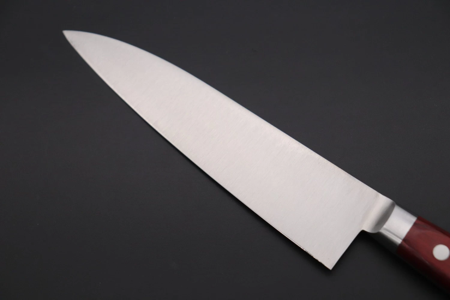Fujiwara Kanefusa FKM Series Gyuto (150mm To 300mm, 6 Sizes, Wine Color Pakka Wood Handle)) 6 Fujiwara Kanefusa FKM Series Gyuto (150mm To 300mm, 6 Sizes, Wine Color Pakka Wood Handle)) - Image 6