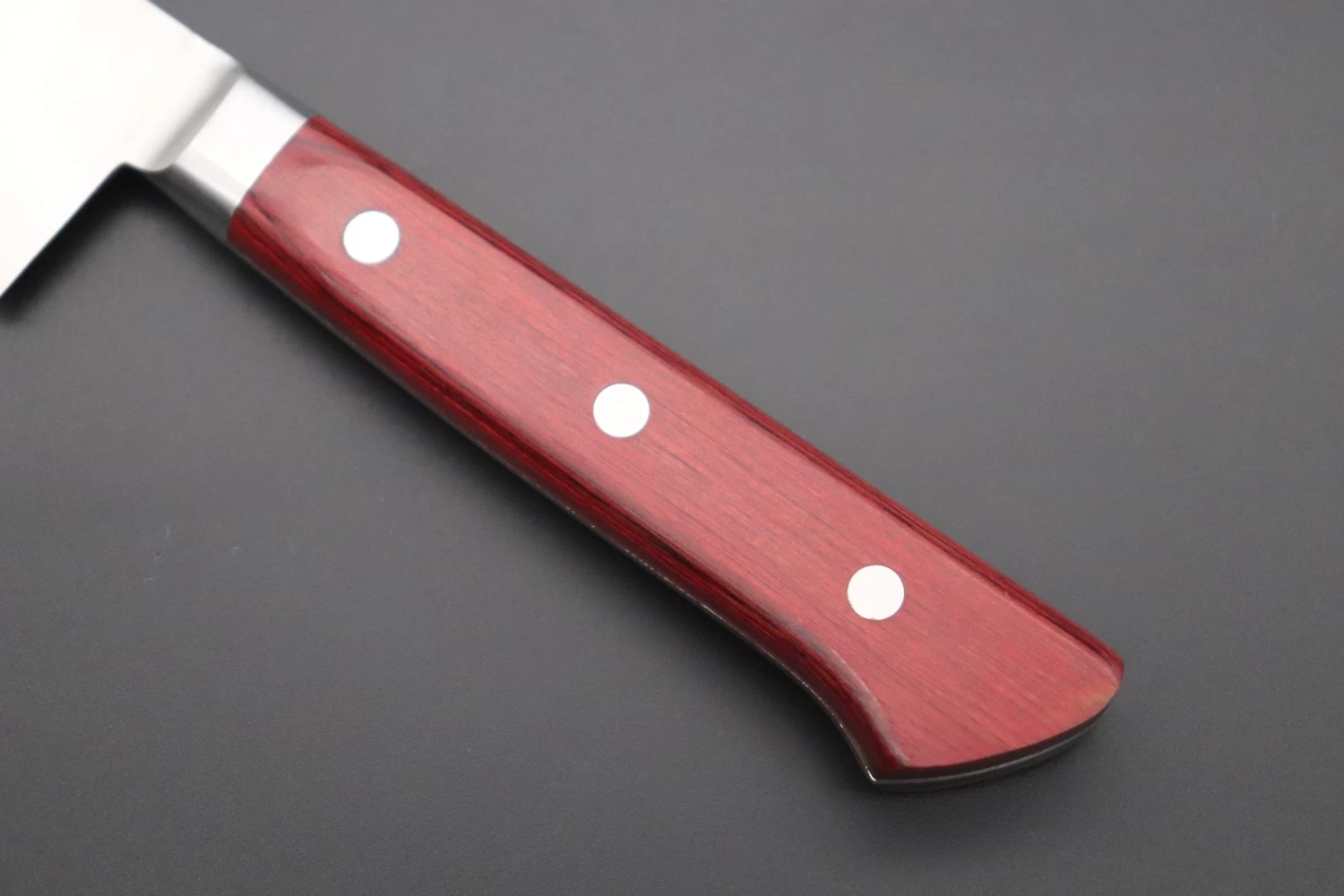 Fujiwara Kanefusa FKM Series Gyuto (150mm To 300mm, 6 Sizes, Wine Color Pakka Wood Handle)) 7 Fujiwara Kanefusa FKM Series Gyuto (150mm To 300mm, 6 Sizes, Wine Color Pakka Wood Handle)) - Image 7