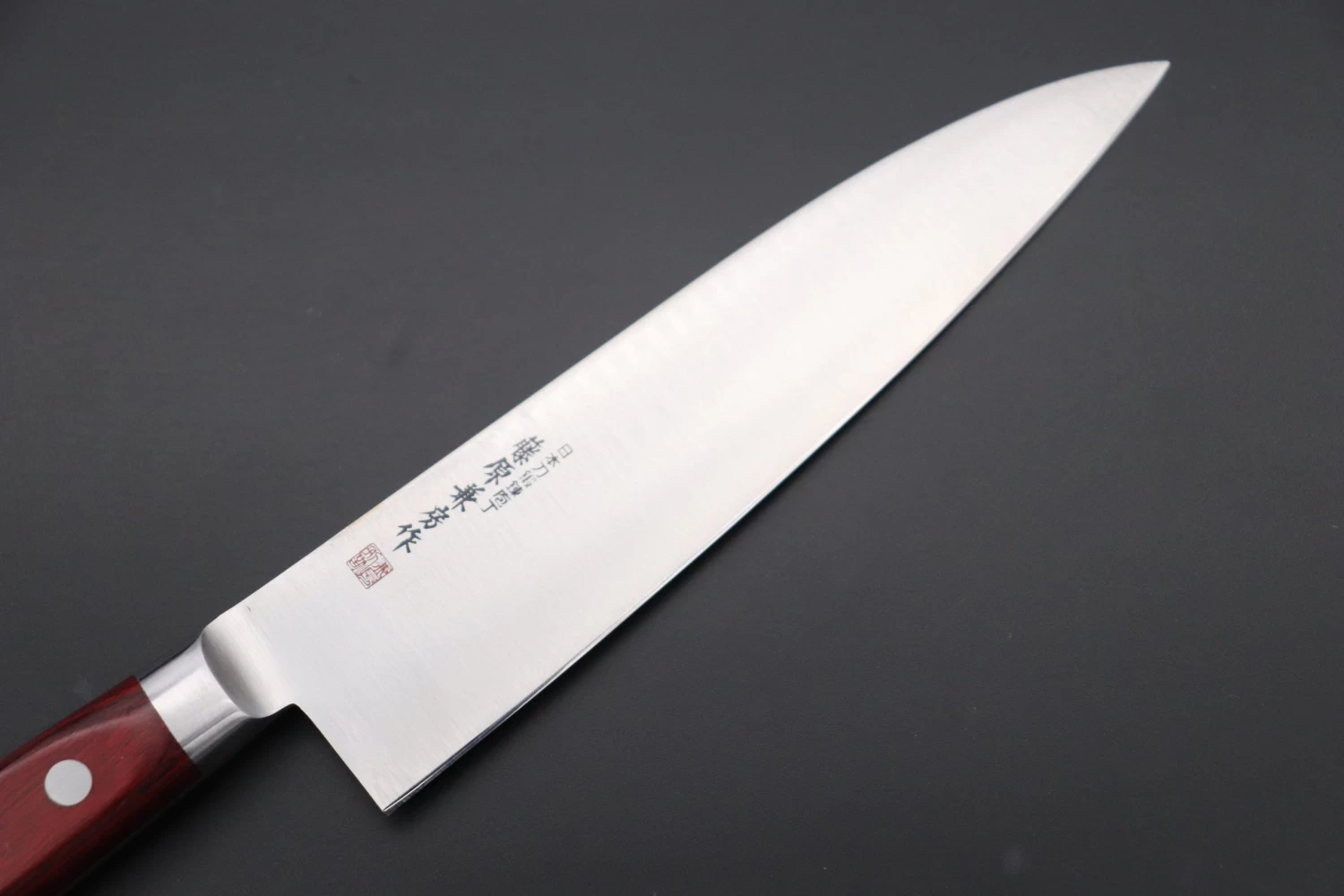 Fujiwara Kanefusa FKM Series Gyuto (150mm To 300mm, 6 Sizes, Wine Color Pakka Wood Handle)) 2 Fujiwara Kanefusa FKM Series Gyuto (150mm To 300mm, 6 Sizes, Wine Color Pakka Wood Handle)) - Image 2