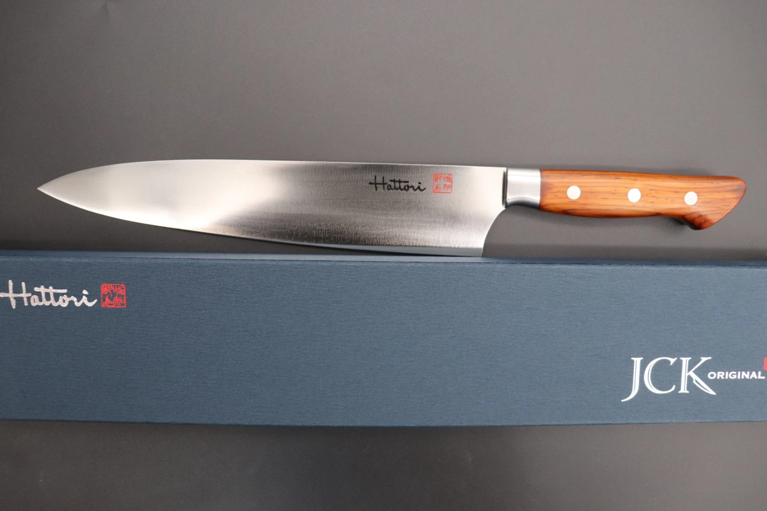 Hattori Forums FH Series Gyuto (210mm To 270mm, 3 Sizes, Cocobolo Wood Handle) 10 Hattori Forums FH Series Gyuto (210mm To 270mm, 3 Sizes, Cocobolo Wood Handle) - Image 10