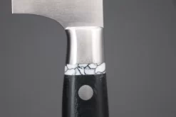 Hattori "The Universe Series WHITE DWARF" SG-II San-Mai Special USG-1WT Gyuto 210mm (White Turquoise Gem-Composite-stone Spacer) -Knife Sale Shop hattori gyuto hattori the universe series white dwarf sg ii san mai special usg 1wt gyuto 210mm white turquoise gem composite stone spacer 42431011586331 scaled