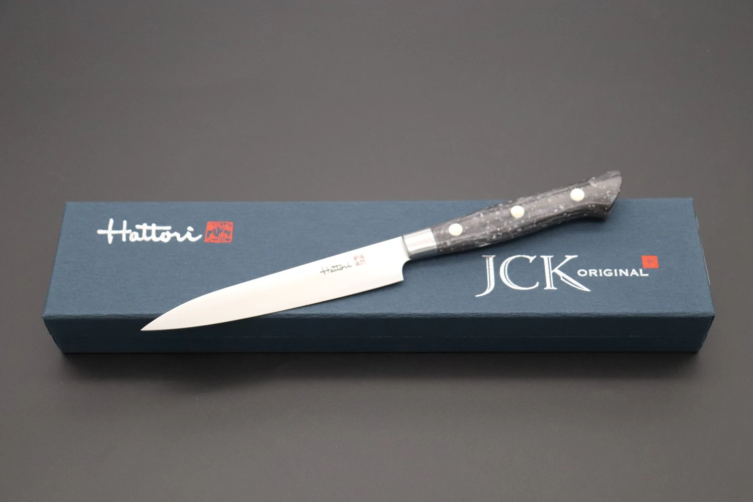 Hattori Forums FH Series Limited Edition "SNOW IN THE DARK" Petty (120mm And 150mm, Dupont Corian® Handle) 10 Hattori Forums FH Series Limited Edition "SNOW IN THE DARK" Petty (120mm And 150mm, Dupont Corian® Handle) - Image 10