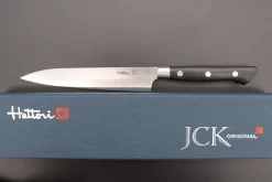 Hattori Forums FH Series Petty (120mm And 150mm, Black Linen Micarta Handle) -Knife Sale Shop hattori petty hattori forums fh series petty 120mm and 150mm black linen micarta handle 41608868397339 scaled