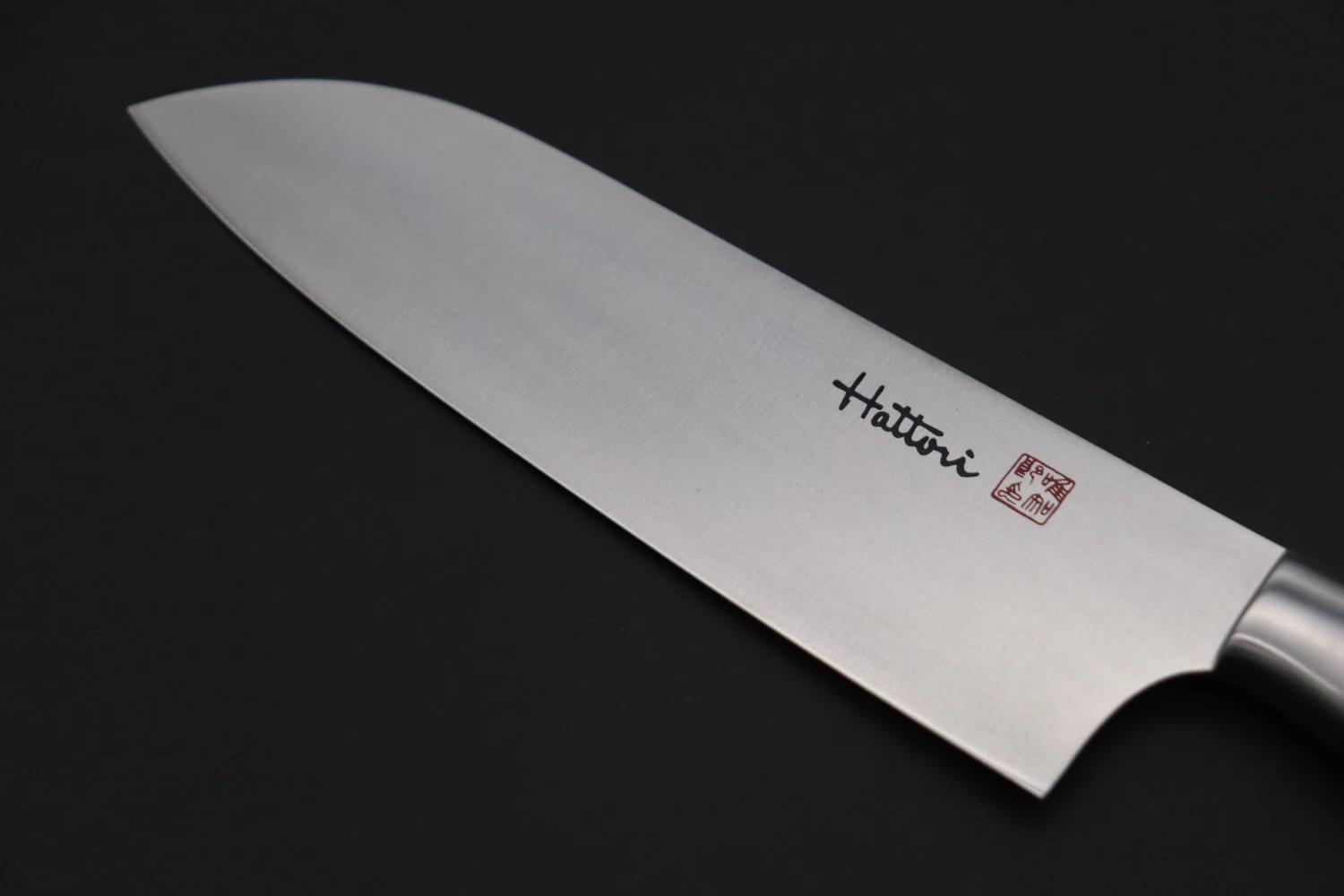 Hattori Forums FH Series FH-4D Santoku 170mm (6.6inch, ”Black Space"Corian® Handle) 2 Hattori Forums FH Series FH-4D Santoku 170mm (6.6inch, ”Black Space"Corian® Handle) - Image 2