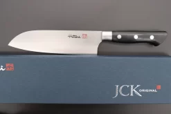 Hattori Forums FH Series FH-4L Santoku 170mm (6.6inch, Black Linen Micarta Handle) -Knife Sale Shop hattori santoku hattori forums fh series fh 4l santoku 170mm 6 6inch black linen micarta handle 41608910733595 scaled