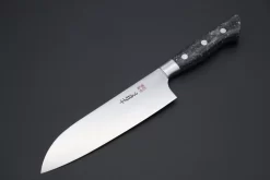 Hattori Forums FH Series Limited Edition "SNOW IN THE DARK" Santoku 170mm (6.6 Inch, Dupont Corian® Handle)
