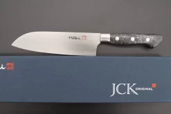 Hattori Forums FH Series Limited Edition "SNOW IN THE DARK" Santoku 170mm (6.6 Inch, Dupont Corian® Handle) -Knife Sale Shop hattori santoku hattori forums fh series limited edition snow in the dark santoku 170mm 6 6 inch dupont corian handle 41608984723739 scaled