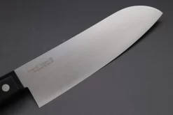 Hattori Limited, Cowry X, VG-2 Clad HCX-1B Santoku 170mm (6.6 Inch, Black Linen Micarta Handle) -Knife Sale Shop hattori santoku hattori limited cowry x vg 2 clad hcx 1b santoku 170mm 6 6 inch black linen micarta handle 30449087414369 scaled
