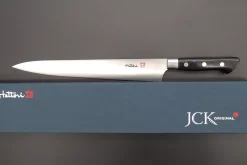 Hattori FH Series Limited Edition Sujihiki (230mm And 300mm, 3 Sizes, "Black Space" Corian® Handle) -Knife Sale Shop hattori sujihiki hattori fh series limited edition sujihiki 230mm and 300mm 3 sizes black space corian handle 41630133846299 scaled