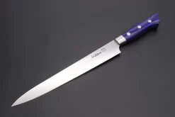 Hattori Forums Custom Limited Edition FH Series FH-12DBT Sujihiki 230mm (9 Inch, Deep Blue Turquoise Gem-Composite-stone Handle)