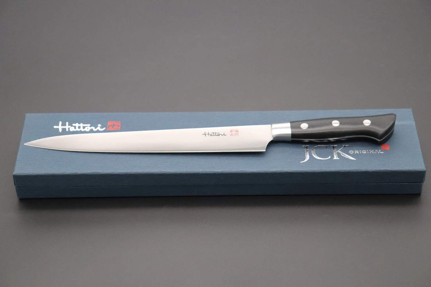 Hattori Forums FH Series Sujihiki (230mm To 300mm, 3 Sizes, Black Linen Micarta Handle) 11 Hattori Forums FH Series Sujihiki (230mm To 300mm, 3 Sizes, Black Linen Micarta Handle) - Image 11