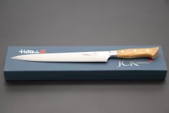 Hattori Forums FH Series Sujihiki (230mm To 300mm, 3 Sizes,Olive Wood Handle) -Knife Sale Shop hattori sujihiki hattori forums fh series sujihiki 230mm to 300mm 3 sizes olive wood handle 40240048701723 scaled