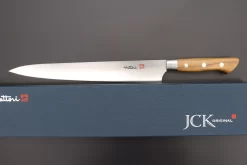 Hattori Forums FH Series Sujihiki (230mm To 300mm, 3 Sizes,Olive Wood Handle) -Knife Sale Shop hattori sujihiki hattori forums fh series sujihiki 230mm to 300mm 3 sizes olive wood handle 41630006706459 scaled