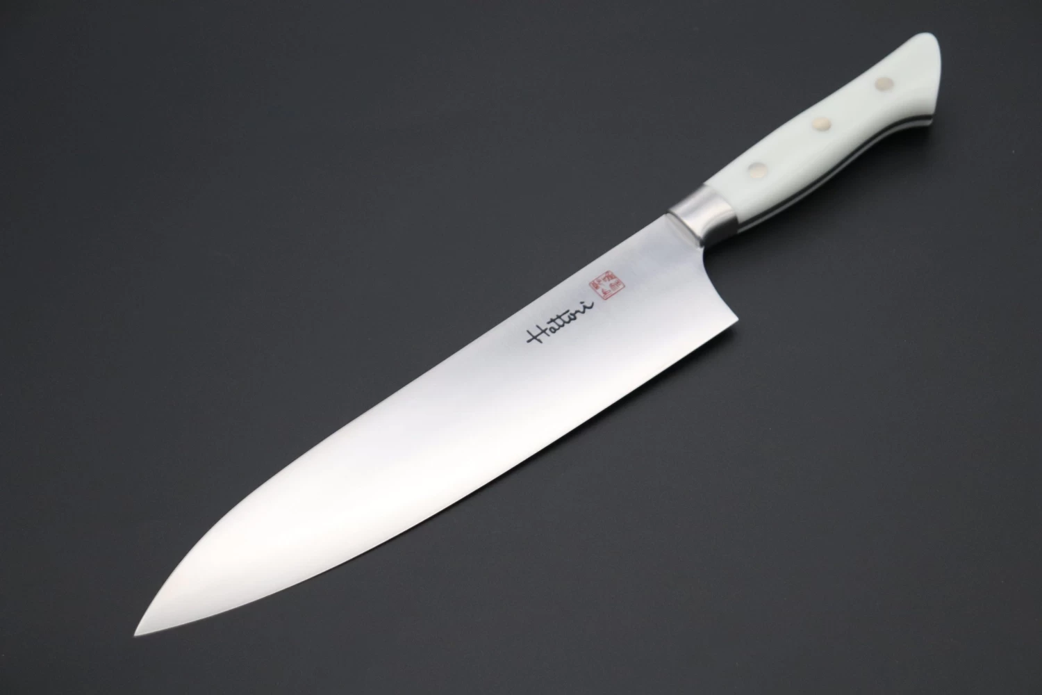 Hattori Forums FH Series Western Deba (165mm And 240mm, Fresh White Corian Handle) 1 Hattori Forums FH Series Western Deba (165mm And 240mm, Fresh White Corian Handle)
