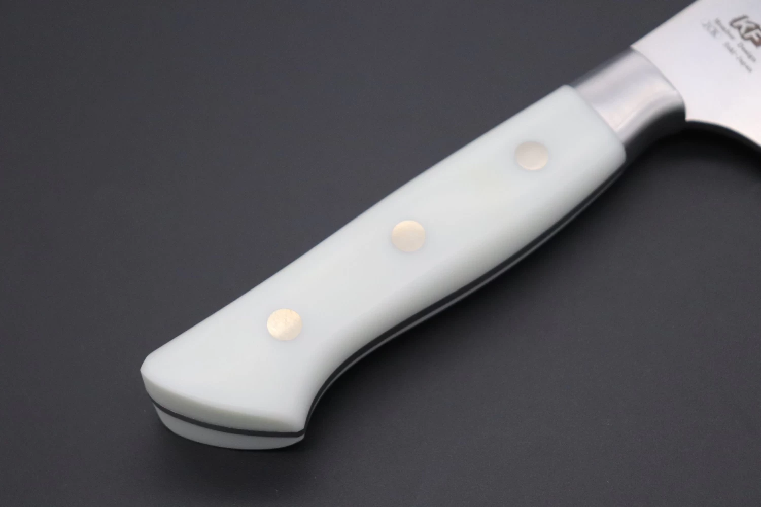 Hattori Forums FH Series Western Deba (165mm And 240mm, Fresh White Corian Handle) 9 Hattori Forums FH Series Western Deba (165mm And 240mm, Fresh White Corian Handle) - Image 9