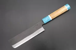Custom Limited Edition, Hinoura White Steel No.1 Kurouchi Series HS1-5SP15 Nakiri 165mm (6.4 Inch)