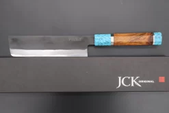 Custom Limited Edition, Hinoura White Steel No.1 Kurouchi Series HS1-5SP5 Nakiri 165mm (6.4 Inch) -Knife Sale Shop hinoura nakiri custom limited edition hinoura white steel no 1 kurouchi series hs1 5sp5 nakiri 165mm 6 4 inch 44763820458267 scaled