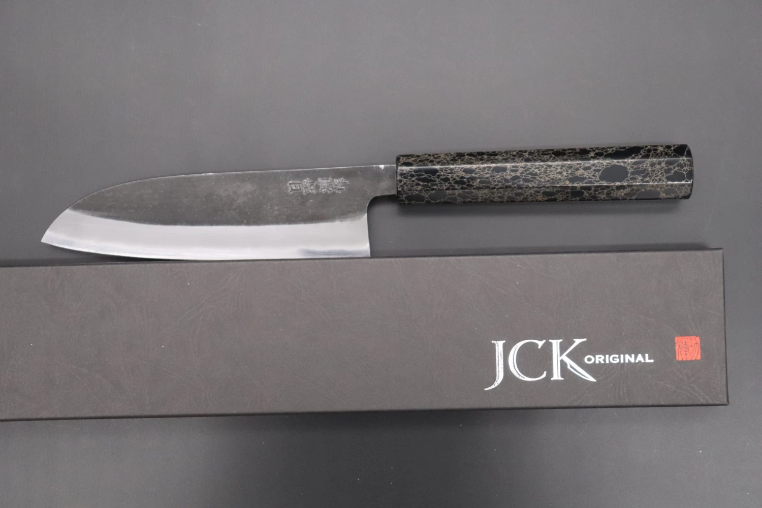 Custom Limited Edition, Hinoura White Steel No.1 Kurouchi Series HS1-4SP14 Wa Santoku 165mm (6.4 Inch) 9 Custom Limited Edition, Hinoura White Steel No.1 Kurouchi Series HS1-4SP14 Wa Santoku 165mm (6.4 Inch) - Image 9