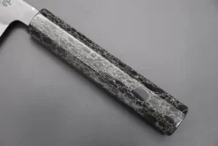 Custom Limited Edition, Hinoura White Steel No.1 Kurouchi Series HS1-4SP14 Wa Santoku 165mm (6.4 Inch) 11 Custom Limited Edition, Hinoura White Steel No.1 Kurouchi Series HS1-4SP14 Wa Santoku 165mm (6.4 Inch) -Knife Sale Shop hinoura wa santoku custom limited edition hinoura white steel no 1 kurouchi series hs1 4sp14 wa santoku 165mm 6 4 inch 44763529150747 scaled