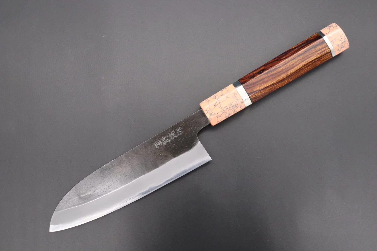Custom Limited Edition, Hinoura White Steel No.1 Kurouchi Series HS1-4SP7 Wa Santoku 165mm (6.4 Inch) 1 Custom Limited Edition, Hinoura White Steel No.1 Kurouchi Series HS1-4SP7 Wa Santoku 165mm (6.4 Inch)