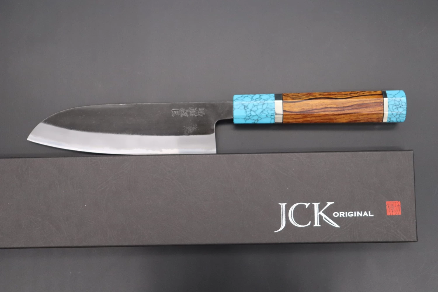 Custom Limited Edition, Hinoura White Steel No.1 Kurouchi Series HS1-4SP9 Wa Santoku 165mm (6.4 Inch) 9 Custom Limited Edition, Hinoura White Steel No.1 Kurouchi Series HS1-4SP9 Wa Santoku 165mm (6.4 Inch) - Image 9
