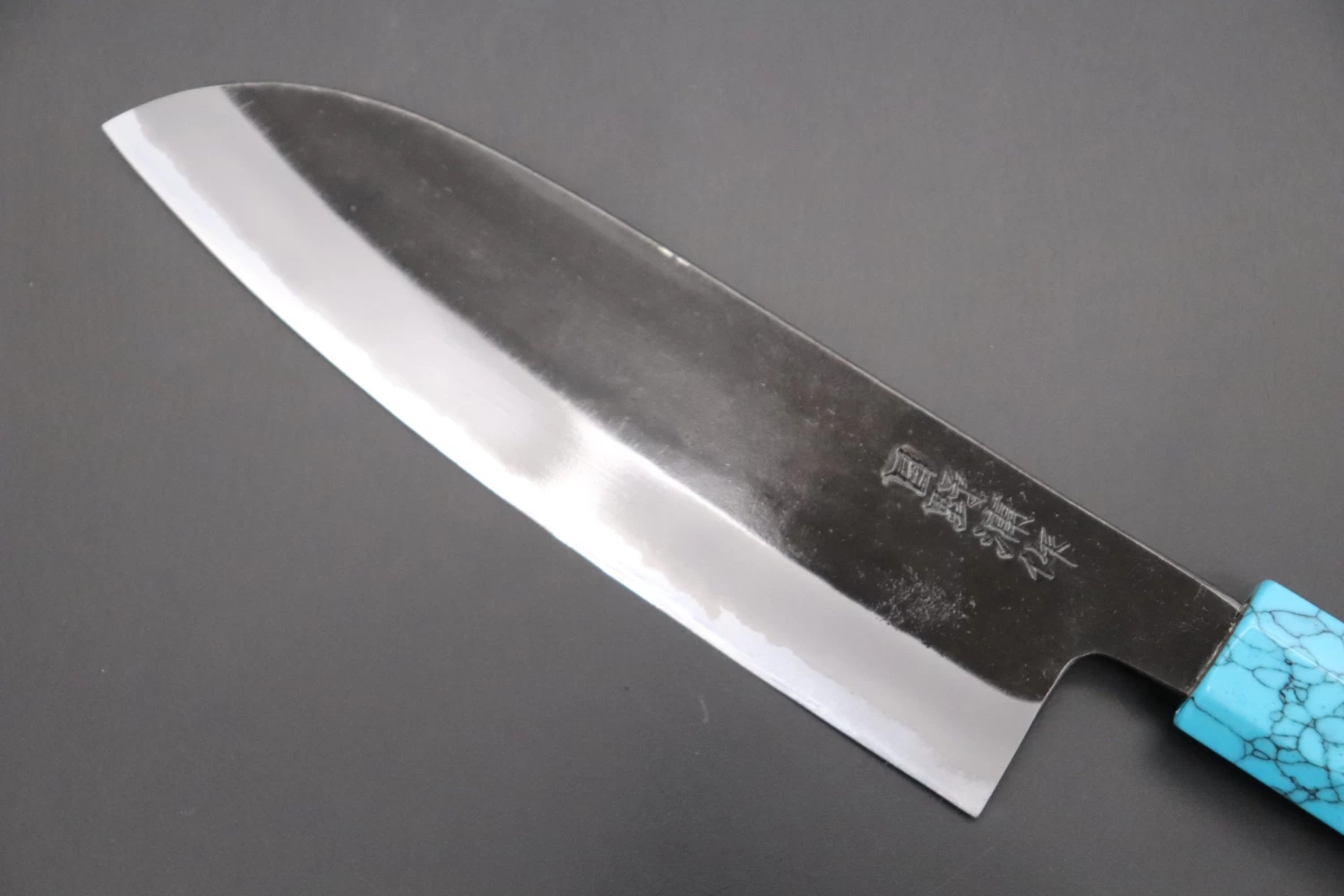 Custom Limited Edition, Hinoura White Steel No.1 Kurouchi Series HS1-4SP9 Wa Santoku 165mm (6.4 Inch) 2 Custom Limited Edition, Hinoura White Steel No.1 Kurouchi Series HS1-4SP9 Wa Santoku 165mm (6.4 Inch) - Image 2