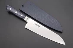 JCK Natures Blue Clouds AUS-8 Basic Series BCAP-3 Santoku 180mm (7 Inch, Royal Blue-Purple Pakka Wood Handle) -Knife Sale Shop jck natures santoku jck natures blue clouds aus 8 basic series bca 3 santoku 180mm 7 inch 43827201409307 scaled