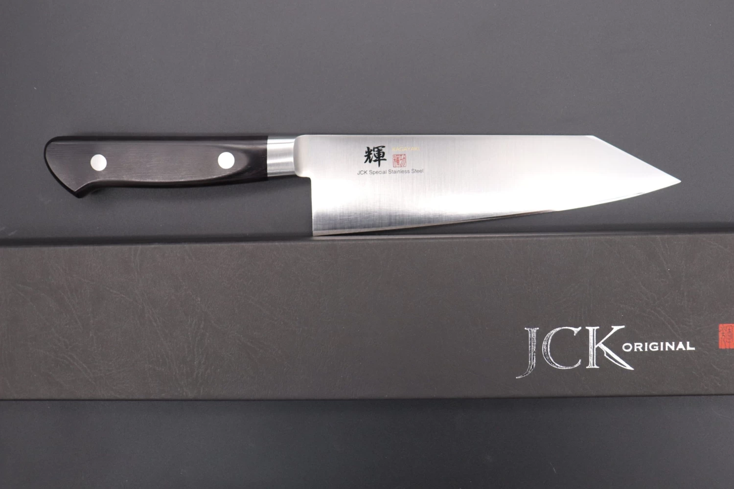 JCK Original Kagayaki Basic Series KG-3KES Bunka (Kiritsuke) 175mm (6.8 Inch, Special Order Made, Kiritsuke Blade Version) 9 JCK Original Kagayaki Basic Series KG-3KES Bunka (Kiritsuke) 175mm (6.8 Inch, Special Order Made, Kiritsuke Blade Version) - Image 9