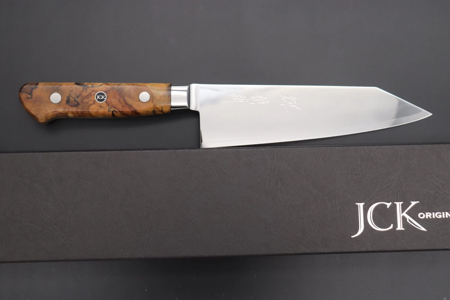 JCK Original Kagayaki NOVEL- Limited Edition Custom R-2 SUNSHINE Series KNLTD-108 Bunka (Kiritsuke) 175mm (6.8 Inch) 8 JCK Original Kagayaki NOVEL- Limited Edition Custom R-2 SUNSHINE Series KNLTD-108 Bunka (Kiritsuke) 175mm (6.8 Inch) - Image 8