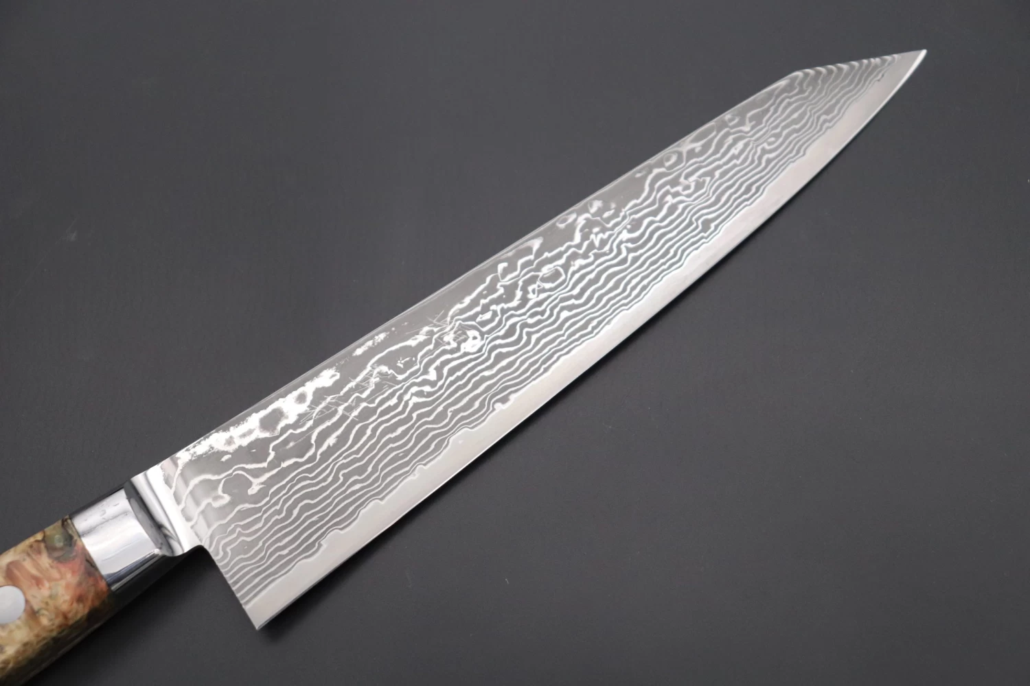 JCK Original Kagayaki NOVEL- Limited Edition Custom R-2 Damascus Series KNLTD-73 Kiritsuke-Gyuto 200mm (7.8 Inch, Forged Blade) 2 JCK Original Kagayaki NOVEL- Limited Edition Custom R-2 Damascus Series KNLTD-73 Kiritsuke-Gyuto 200mm (7.8 Inch, Forged Blade) - Image 2