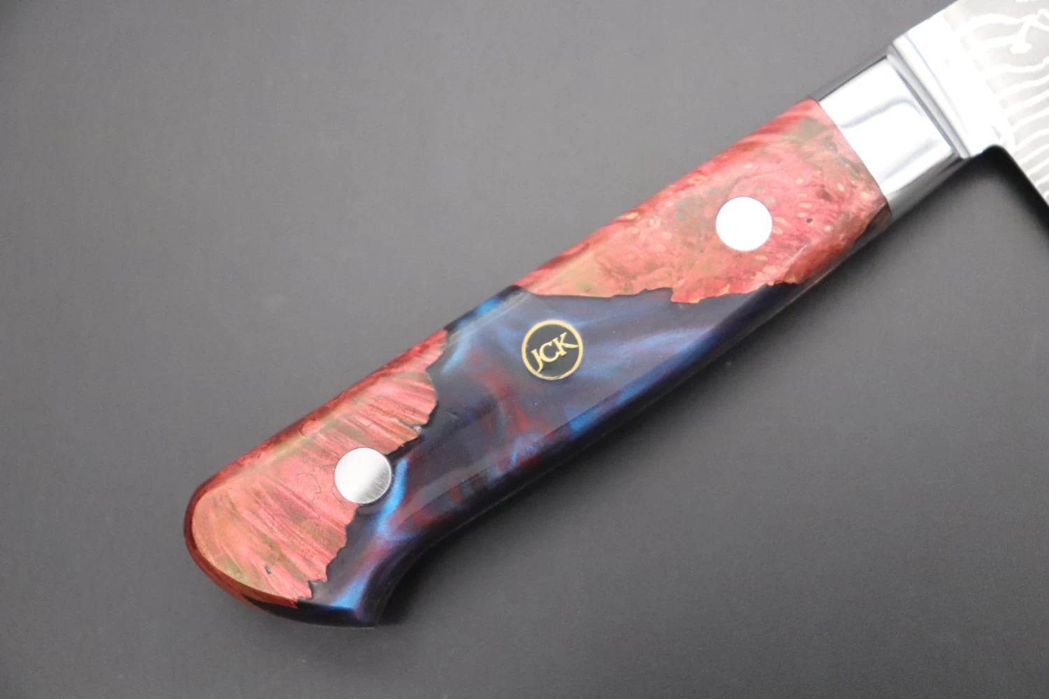 JCK Original Kagayaki NOVEL- Limited Edition Custom R-2 Damascus Series KNLTD-78 Kiritsuke-Gyuto 200mm (7.8 Inch, Forged Blade) 3 JCK Original Kagayaki NOVEL- Limited Edition Custom R-2 Damascus Series KNLTD-78 Kiritsuke-Gyuto 200mm (7.8 Inch, Forged Blade) - Image 3