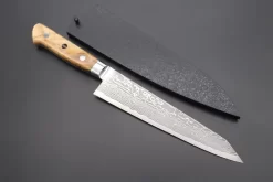 JCK Original Kagayaki NOVEL- Limited Edition Custom R-2 Damascus Series KNLTD-80 Kiritsuke-Gyuto 200mm (7.8 Inch, Forged Blade)