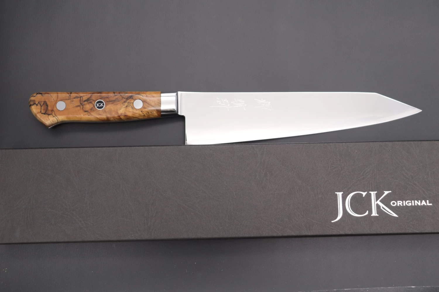 JCK Original Kagayaki NOVEL- Limited Edition Custom R-2 SUNSHINE Series KNLTD-114 Kiritsuke-Gyuto 200mm (7.8 Inch) 9 JCK Original Kagayaki NOVEL- Limited Edition Custom R-2 SUNSHINE Series KNLTD-114 Kiritsuke-Gyuto 200mm (7.8 Inch) - Image 9