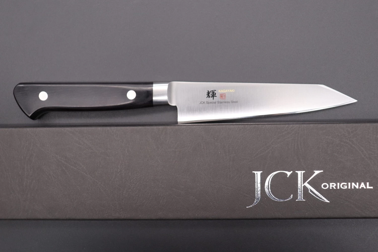 JCK Original Kagayaki Basic Series KG-1KES Kiritsuke Petty 120mm (4.7 Inch, Special Order Made, Kiritsuke Blade Version) 8 JCK Original Kagayaki Basic Series KG-1KES Kiritsuke Petty 120mm (4.7 Inch, Special Order Made, Kiritsuke Blade Version) - Image 8