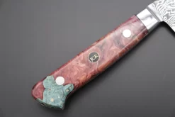 JCK Original Kagayaki NOVEL- Limited Edition Custom R-2 Damascus Series KNLTD-68 Petty 150mm (5.9 Inch, Hammer Forged Blade) -Knife Sale Shop kagayaki petty jck original kagayaki novel limited edition custom r 2 damascus series knltd 68 petty 150mm 5 9 inch hammer forged blade 43488772555035 scaled