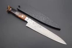 JCK Original Kagayaki NOVEL- Limited Edition Custom R-2 Damascus Series KNLTD-72 Petty 150mm (5.9 Inch, Hammer Forged Blade)