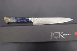 JCK Original Kagayaki NOVEL- Limited Edition Custom R-2 Damascus Series KNLTD-86 Petty 150mm (5.9 Inch, Hammer Forged Blade) -Knife Sale Shop kagayaki petty jck original kagayaki novel limited edition custom r 2 damascus series knltd 86 petty 150mm 5 9 inch hammer forged blade 43488826491163 scaled