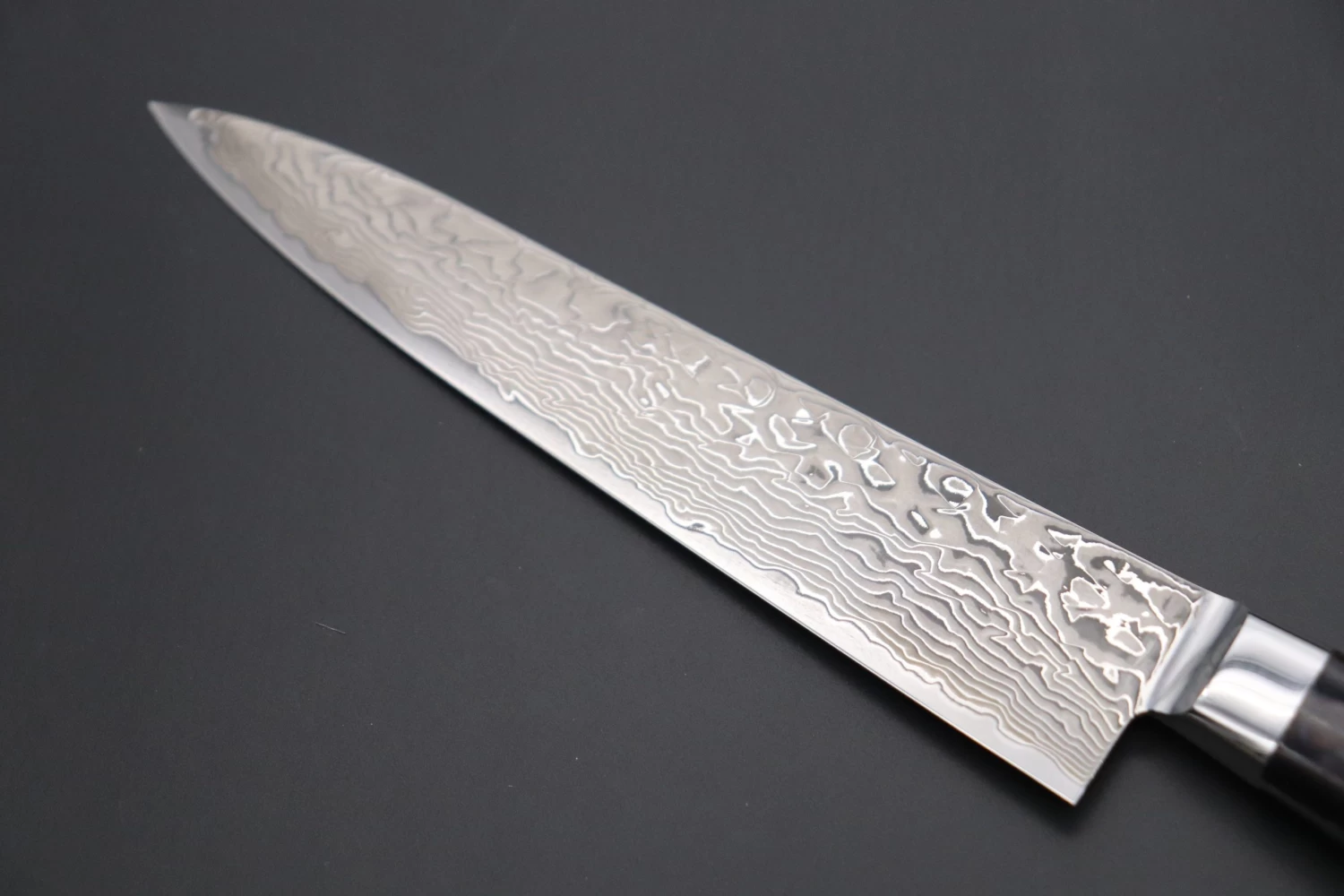 JCK Original Kagayaki NOVEL- Limited Edition Custom R-2 Damascus Series KNLTD-99 Petty 150mm (5.9 Inch, Hammer Forged Blade) 6 JCK Original Kagayaki NOVEL- Limited Edition Custom R-2 Damascus Series KNLTD-99 Petty 150mm (5.9 Inch, Hammer Forged Blade) - Image 6