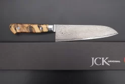 JCK Original Kagayaki NOVEL- Limited Edition Custom R-2 Damascus Series KNLTD-125 Santoku 175mm (6.8 Inch, Forged Blade) -Knife Sale Shop kagayaki santoku jck original kagayaki novel limited edition custom r 2 damascus series knltd 125 santoku 175mm 6 8 inch forged blade 43489016971547 scaled