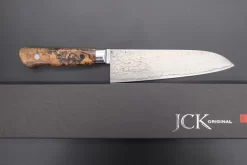 JCK Original Kagayaki NOVEL- Limited Edition Custom R-2 Damascus Series KNLTD-126 Santoku 175mm (6.8 Inch, Forged Blade) -Knife Sale Shop kagayaki santoku jck original kagayaki novel limited edition custom r 2 damascus series knltd 126 santoku 175mm 6 8 inch forged blade 43488980173083 scaled