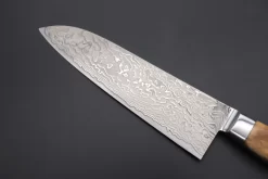 JCK Original Kagayaki NOVEL- Limited Edition Custom R-2 Damascus Series KNLTD-129 Santoku 175mm (6.8 Inch, Forged Blade)
