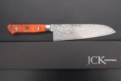 JCK Original Kagayaki NOVEL- Limited Edition Custom R-2 Damascus Series KNLTD-131 Santoku 175mm (6.8 Inch, Forged Blade) -Knife Sale Shop kagayaki santoku jck original kagayaki novel limited edition custom r 2 damascus series knltd 131 santoku 175mm 6 8 inch forged blade 43488994656539 scaled