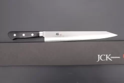 JCK Original Kagayaki Basic Series KG-10KES Kiritsuke Sujihiki 270mm (10.6 Inch, Special Order Made, Kiritsuke Blade Version) -Knife Sale Shop kagayaki sujihiki jck original kagayaki basic series kg 10kes kiritsuke sujihiki 270mm 10 6 inch special order made kiritsuke blade version 41766910361883 scaled