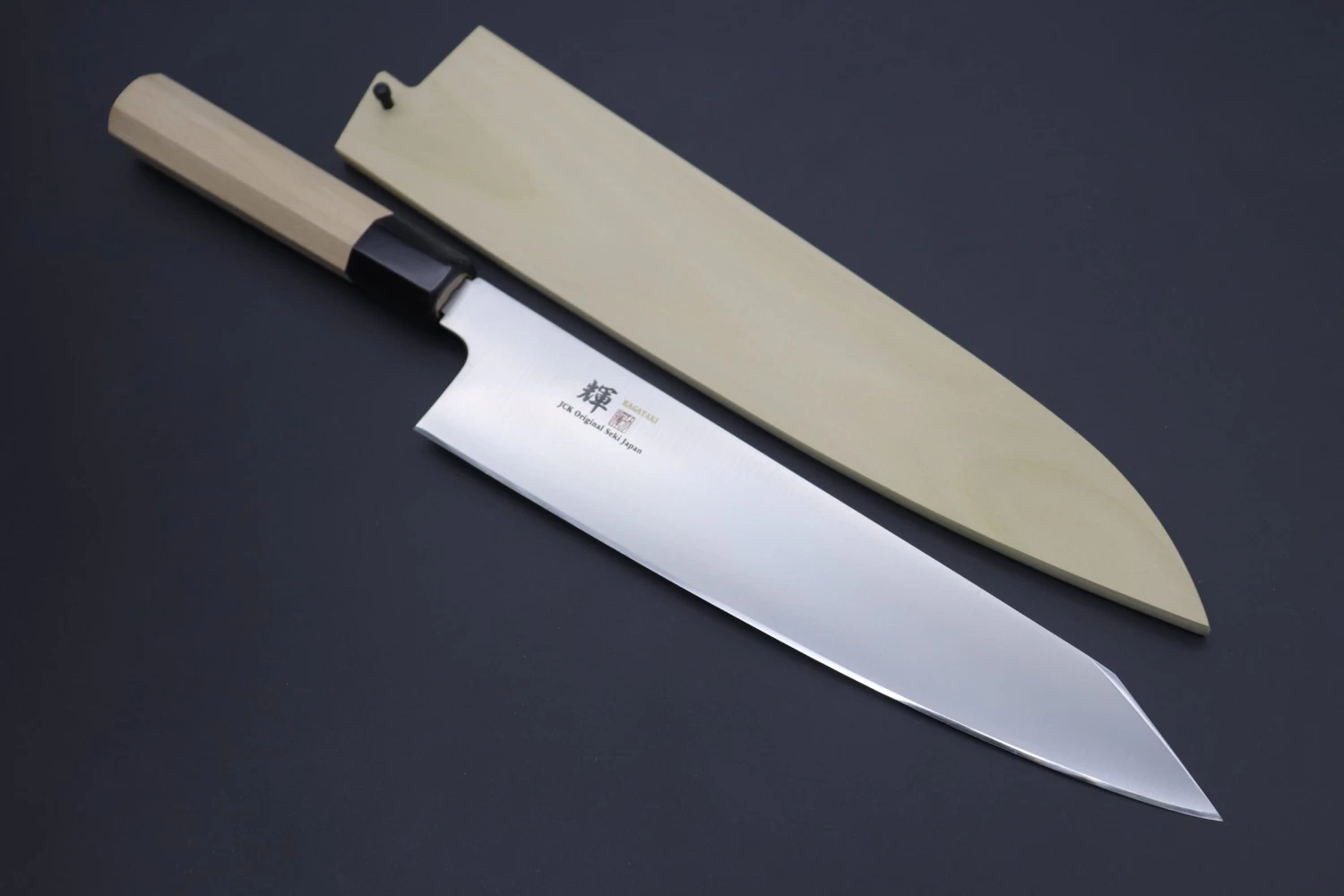 JCK Original Kagayaki Basic WA Series VG-10 Kiritsuke Gyuto (210mm To 270mm, 3 Sizes) 10 JCK Original Kagayaki Basic WA Series VG-10 Kiritsuke Gyuto (210mm To 270mm, 3 Sizes) - Image 10