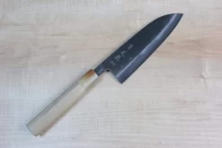 Masamoto KA Series Hon Kasumi Blue Steel No.2 KA-4817 Wa Santoku 170mm Double Bevel Edge