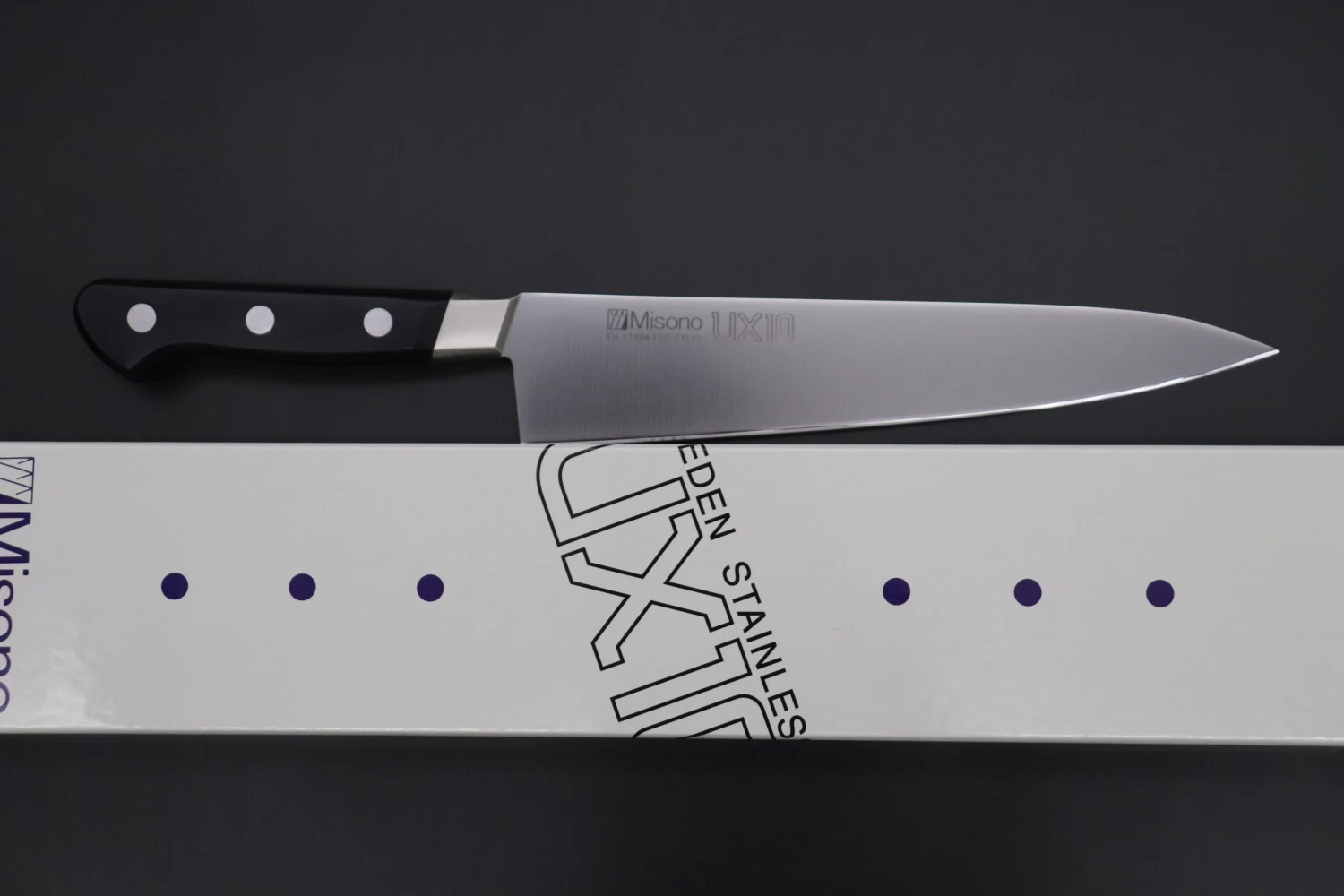 Misono UX10 Series Gyuto (180mm To 300mm, 5 Sizes) 8 Misono UX10 Series Gyuto (180mm To 300mm, 5 Sizes) - Image 8