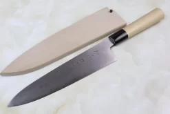 Mizuno Tanrenjo Akitada Ao Hagane DX Blue Steel No.1 Suminagashi Wa Gyuto (240mm And 270mm, 2 Sizes)