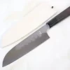 Mizuno Tanrenjo Akitada Honyaki DX Series Blue Steel No.2 Wa Santoku (165mm Or 180mm, Octagon Shaped Ebonywood Handle)