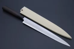 Mizuno Tanrenjo Akitada Hontanren Series Blue Steel No.2 GF-4ES Yanagiba 270mm (Octagonal Ebonywood Handle, Fully Hand Sharpened =Honba-Duke)